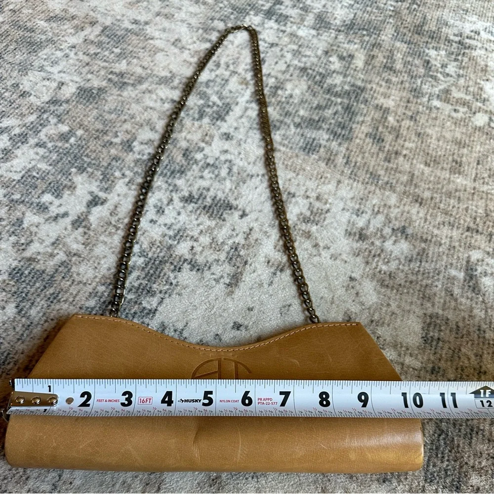 Piel Leather Tan Mini Shoulder Bag | Vintage 90s Chain Strap Purse‎